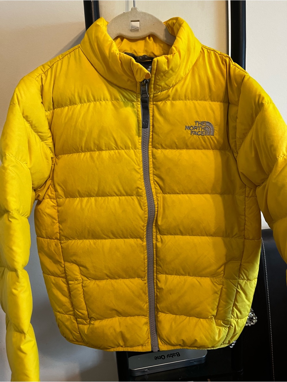 The North Face Kids Yellow Quilted Puffer Jacket